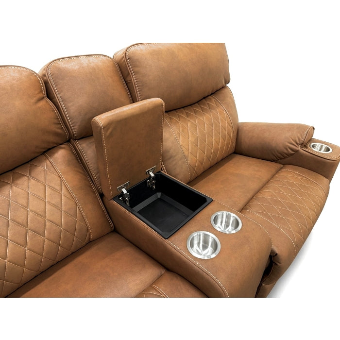 2-Piece Brown High Performance Fabric Sofa Loveseat Set with Motion Recliners – 8307-2PC