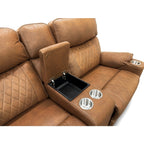 2-Piece Brown High Performance Fabric Sofa Loveseat Set with Motion Recliners – 8307-2PC