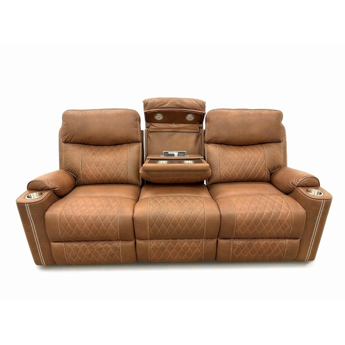 2-Piece Brown High Performance Fabric Sofa Loveseat Set with Motion Recliners – 8307-2PC