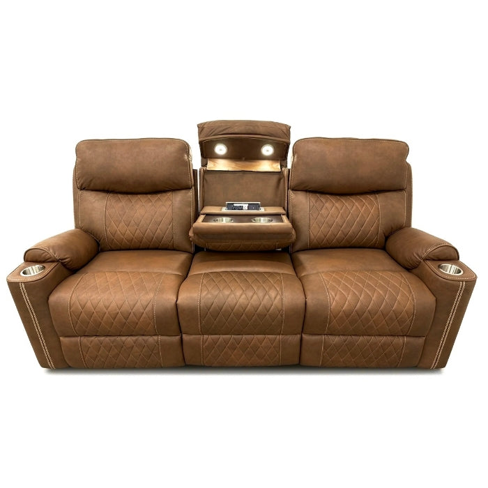 2-Piece Brown High Performance Fabric Sofa Loveseat Set with Motion Recliners – 8307-2PC