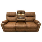 2-Piece Brown High Performance Fabric Sofa Loveseat Set with Motion Recliners – 8307-2PC