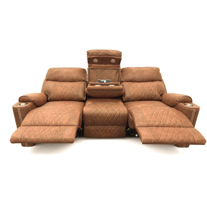 2-Piece Brown High Performance Fabric Sofa Loveseat Set with Motion Recliners – 8307-2PC