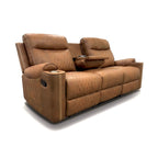 2-Piece Brown High Performance Fabric Sofa Loveseat Set with Motion Recliners – 8307-2PC