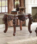 Acme 83072 Astorai grand keagan forsythia walnut finish wood marble top chair side end table