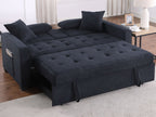 83080 Codt II grey woven fabric pop up sleep area fold down back center drop down cup holder with USB sofa sleeper
