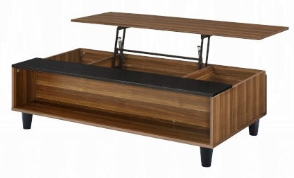 Acme 83140 Latitude run avala walnut finish wood mid century modern lift top coffee table