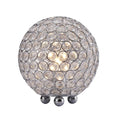 SH Lighting 8330CH Metallic chrome finish metal round faux crystal sphere table lamp