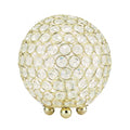 SH Lighting 8330G Metallic gold finish metal round faux crystal sphere table lamp