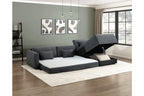 Homelegance Cumulus Dark Grey Sectional Sofa with Storage Chaise & Sleeper – 8345DGY*23LRC