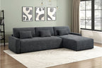 Homelegance Cumulus Dark Grey Sectional Sofa with Storage Chaise & Sleeper – 8345DGY*23LRC