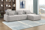 Homelegance Cumulus Grey Sectional Sofa with Storage Chaise & Sleeper – 8345GRY*23LRC