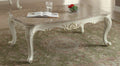 Acme 83540 Astoria grand pouncy chantelle pearl white finish wood marble top coffee table