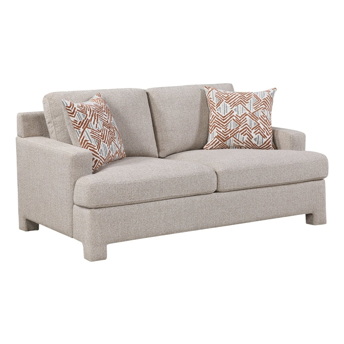Homelegance 8358TP-2PC 2 pc Everly taupe chenille textured fabric sofa and love seat set