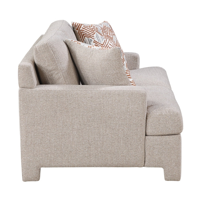 Homelegance 8358TP-2PC 2 pc Everly taupe chenille textured fabric sofa and love seat set