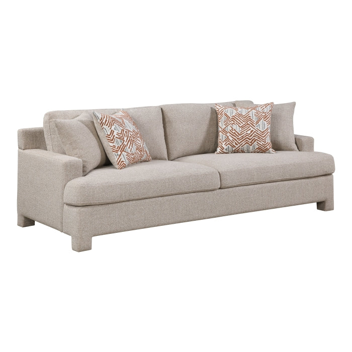 Homelegance 8358TP-2PC 2 pc Everly taupe chenille textured fabric sofa and love seat set