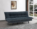 8363 Ophelia Dark grey corduroy click clack folding futon sofa bed lounge