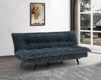 8363 Ophelia Dark grey corduroy click clack folding futon sofa bed lounge