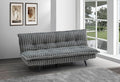 8365 Ophelia Light grey corduroy click clack folding futon sofa bed lounge