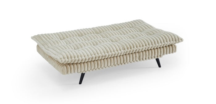 8368 Ophelia Beige corduroy click clack folding futon sofa bed lounge