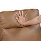 Equinox 2-Piece Power Motion Sofa & Loveseat Set – Brown Faux Leather & Recliner Ends – 8368BRW-2PWA1