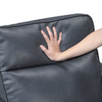 Equinox 2-Piece Power Motion Sofa & Loveseat Set – Navy Blue Faux Leather & Recliner Ends – 8368NVY-2PWA1