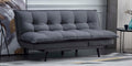 8369 Corrigan studio schaller Ophelia dark gray fabric click clack folding futon sofa bed lounge