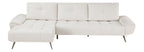 Homelegance 8400BEG-2LC2R 2 pc Pleasure beige chenille fabric sectional sofa set adjustable back rests