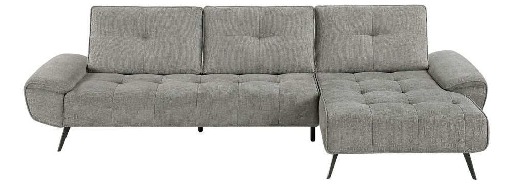Homelegance Pleasure Dove Grey Chenille Sectional Sofa – 8400DVG-22LRC
