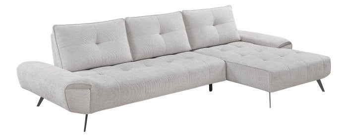 Homelegance Pleasure Light Grey Chenille Sectional Sofa – 8400LTG-22LRC