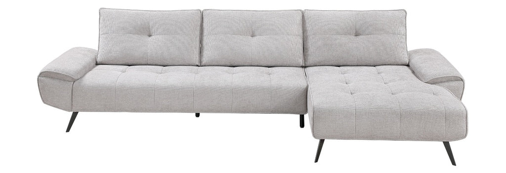 Homelegance Pleasure Light Grey Chenille Sectional Sofa – 8400LTG-22LRC