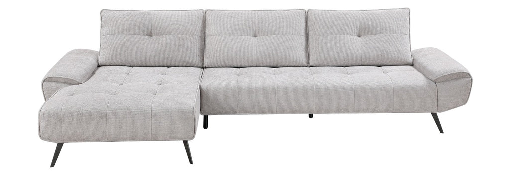 Homelegance Pleasure Light Grey Chenille Sectional Sofa – 8400LTG-2LC2R