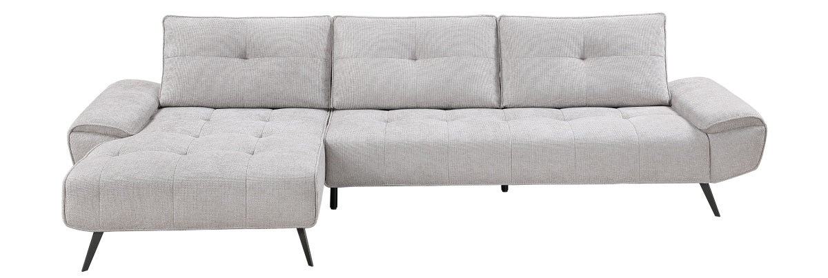 Homelegance Pleasure Light Grey Chenille Sectional Sofa – 8400LTG-2LC2R