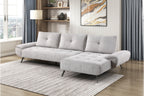Homelegance Pleasure Light Grey Chenille Sectional Sofa – 8400LTG-22LRC