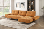 Homelegance Pleasure Orange Chenille Sectional Sofa – 8400RNG-22LRC
