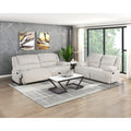 Homelegance  8424BE-2PC 2 pc Caliber vanilla-beige textured microfiber sofa and love seat set wall hugger recliner ends