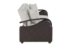 Hybrid Beige and Dark Brown Convertible Sofa Bed and Loveseat Bed Set – 8429BE-SL