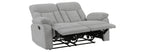 Homelegance Newark 2-Piece Light Grey Fabric Recliner Sofa & Love Seat Set – 8440GRY-SL