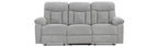 Homelegance Newark 2-Piece Light Grey Fabric Recliner Sofa & Love Seat Set – 8440GRY-SL