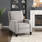 Homelegance 8504CCN-1 Berenson coconut chenille fabric push back recliner chair nail head trim accents