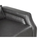 Homelegance 8504GRY-1 Berenson grey faux leather push back recliner chair nail head trim accents