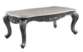Acme 85345 Astoria grand welton ariadne platinum finish wood marble top coffee table ornate accents