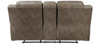 Homelegance Hazen 2-Piece Brown Polished Microfiber Recliner Sofa & Love Seat Set with Cup Console – 8538BR-SL