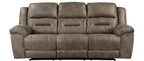 Homelegance Hazen 2-Piece Brown Polished Microfiber Recliner Sofa & Love Seat Set with Cup Console – 8538BR-SL