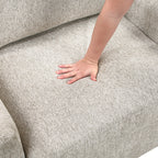 Homelegance 8548-3VC2ACLA  2 pc Isla light textured microfiber reversible chaise 110" modular sectional sofa with storage chaise pop up sleep area