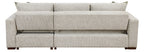 Homelegance 8548-3VC2ACLA  2 pc Isla light textured microfiber reversible chaise 110" modular sectional sofa with storage chaise pop up sleep area