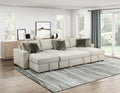 Homelegance 8548-42VC2ACLA  3 pc Isla light textured microfiber reversible 143" modular sectional double storage chaise pop up sleep area