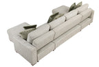 Homelegance 8548-42VC2ACLA  3 pc Isla light textured microfiber reversible 143" modular sectional double storage chaise pop up sleep area