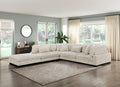 Homelegance 8555BE*5OT  5 pc Traverse beige corduroy fabric modular sectional sofa with ottoman
