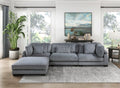 Homelegance Traverse Grey Corduroy Modular Sectional Sofa with Ottoman – 8555GY*4OT