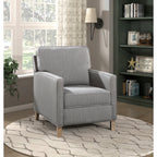 Homelegance 8557GY-1PB  Hampstead grey textured fabric push back recliner chair